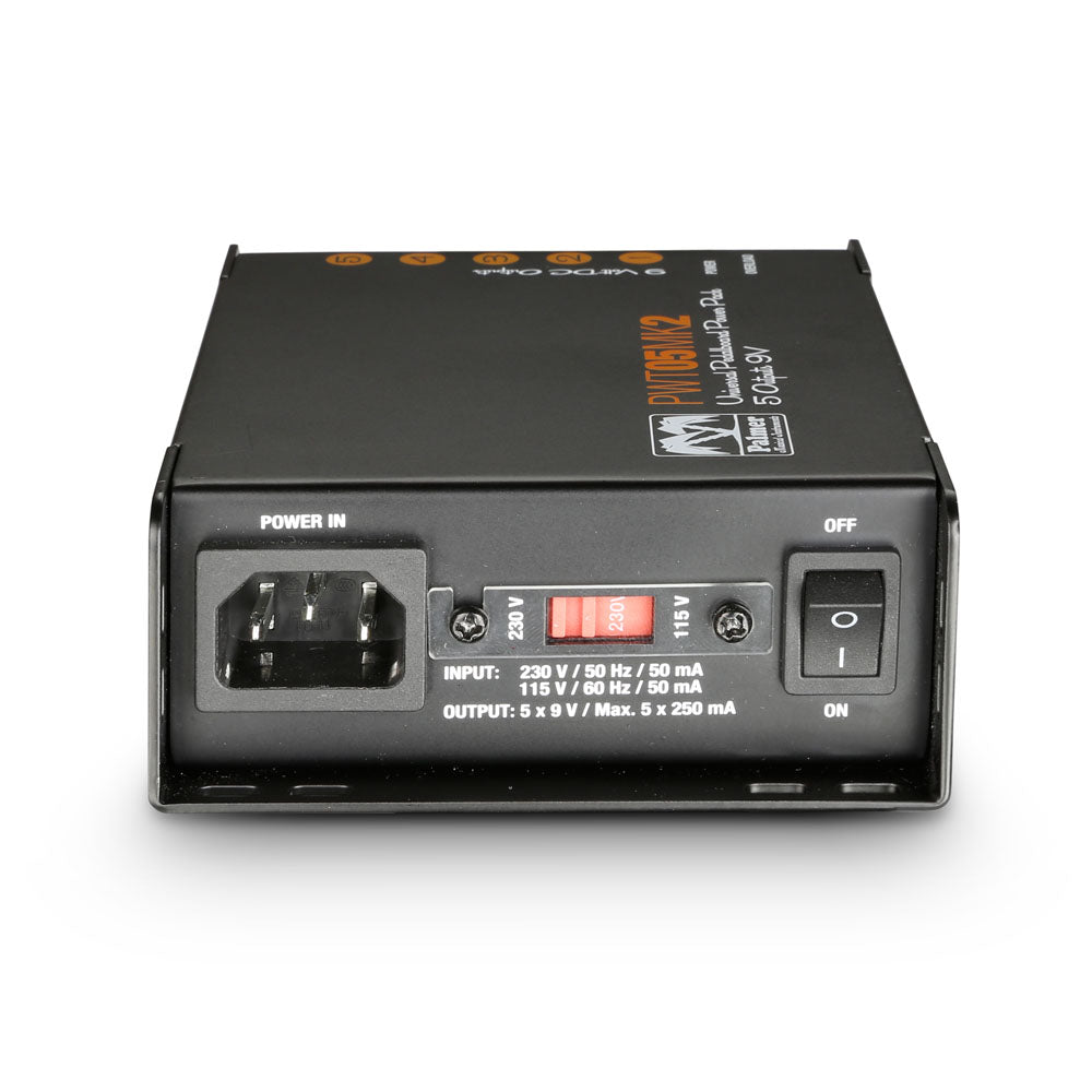 Palmer PWT 05 MK 2 – Universelles 9V Netzteil für Pedalboard mit 5 Ausgängen