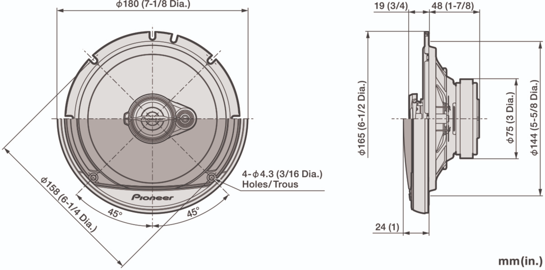 Pioneer TS-A1671F Autolautsprecher (320W, 16,5cm)