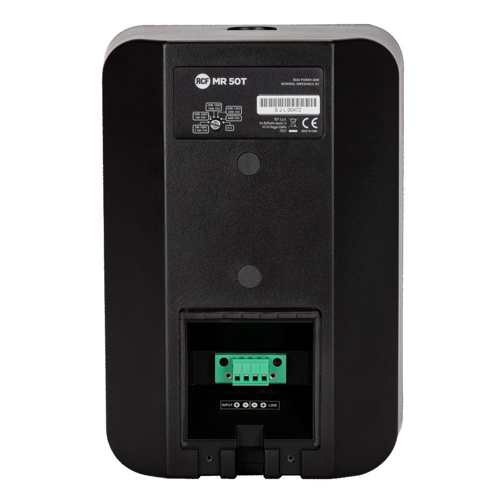 RCF Wandlautsprecher 2-Wege 5" Set (2 Stück) 60W 100 V IP55, Schwarz