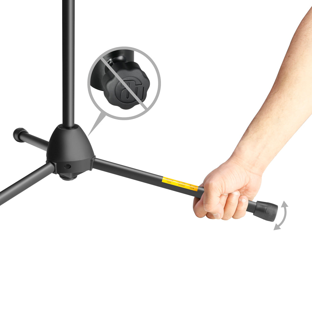 Adam Hall Stands S 10 B - Mikrofonstativ mit Galgenarm und arretierbaren Beinen