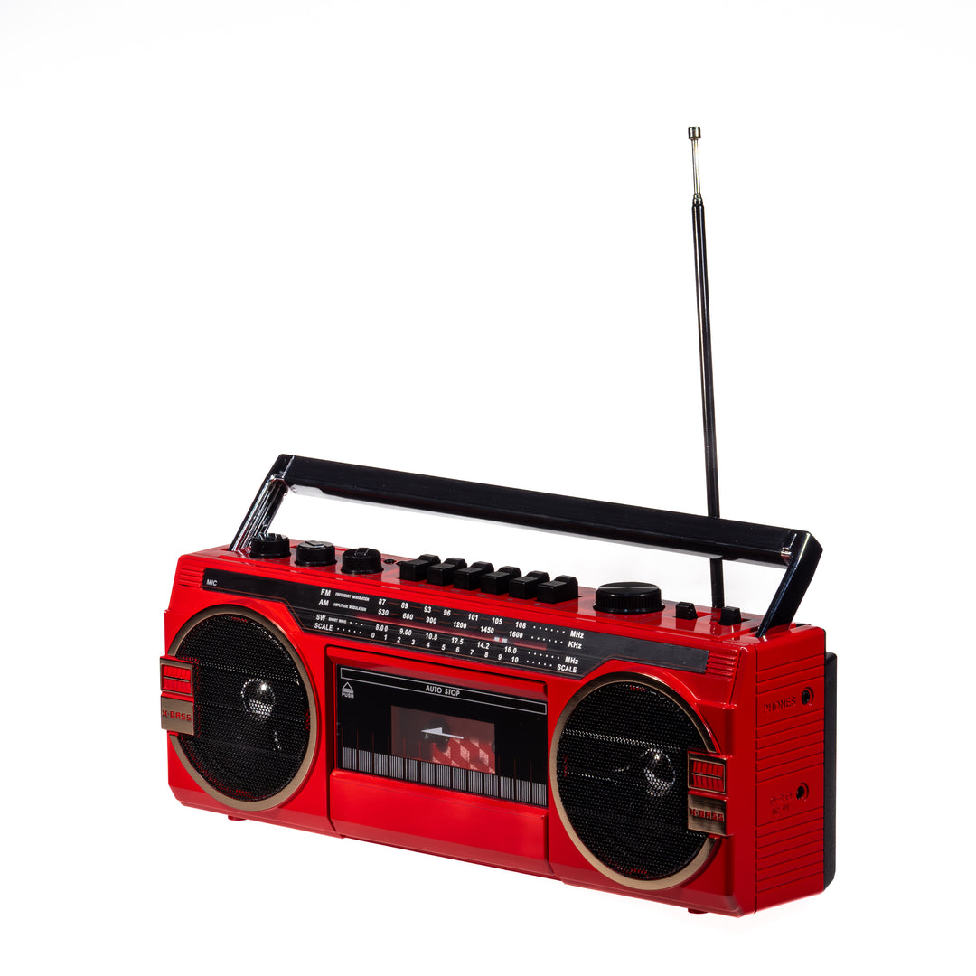 Studio 57 - Kassettenspieler m. FM & Bluetooth, Rot