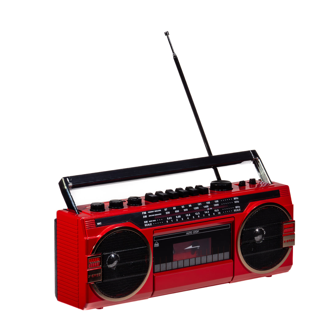Studio 57 - Kassettenspieler m. FM & Bluetooth, Rot