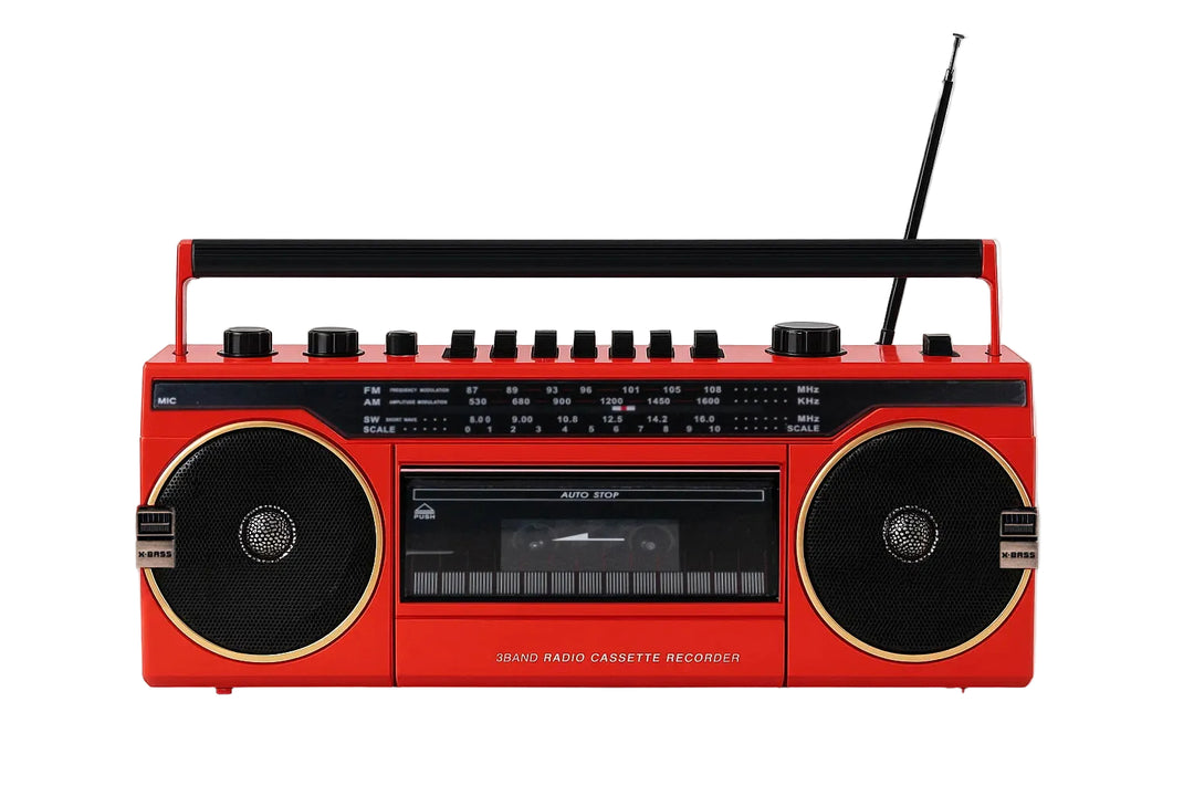 Studio 57 - Kassettenspieler m. FM & Bluetooth, Rot