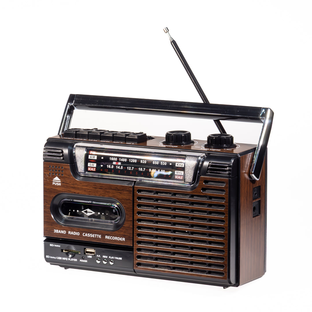 Studio 57 - Kassettenspieler m. FM & Bluetooth, Braun