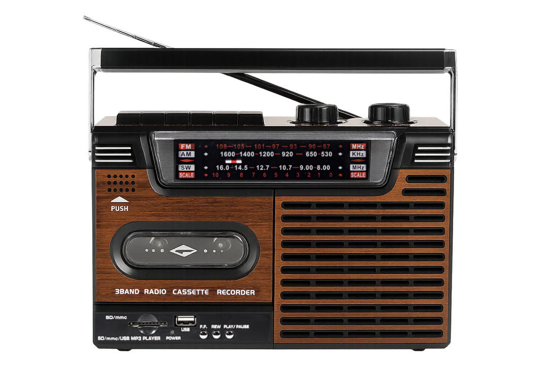 Studio 57 - Kassettenspieler m. FM & Bluetooth, Braun