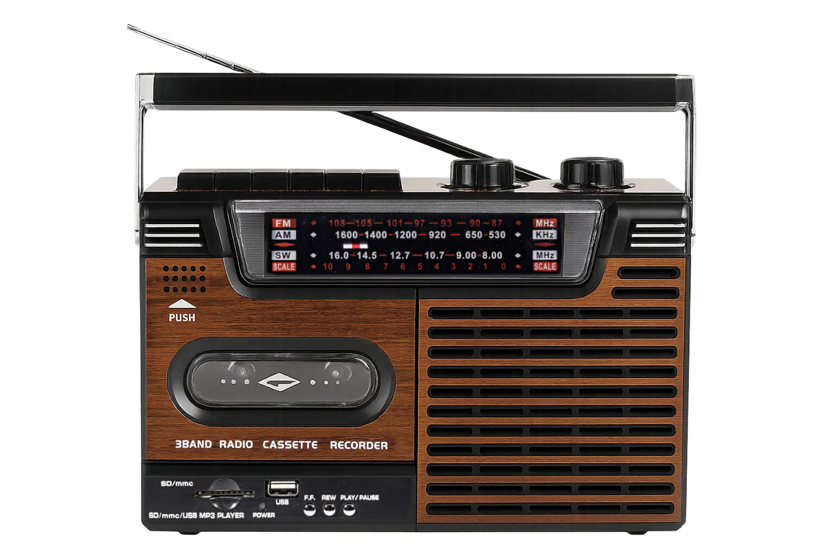Studio 57 - Kassettenspieler m. FM & Bluetooth, Braun