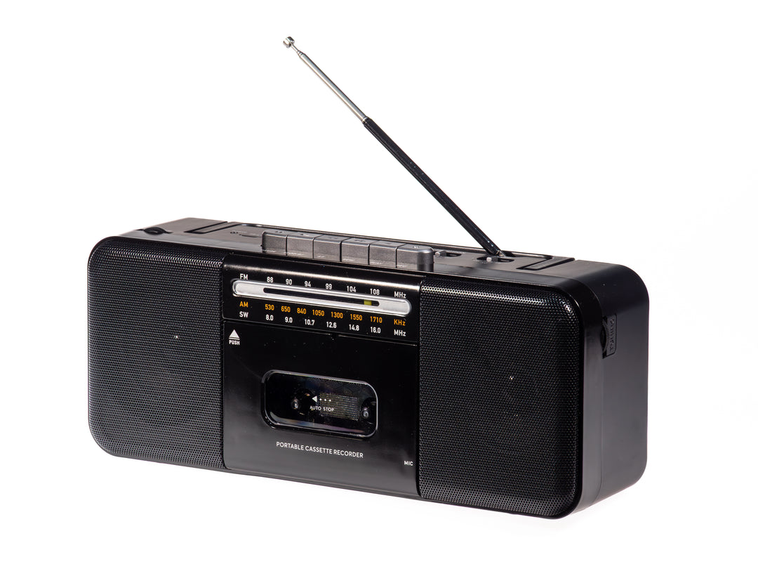 Studio 57 - Kassettenspieler m. FM & Bluetooth, Schwarz