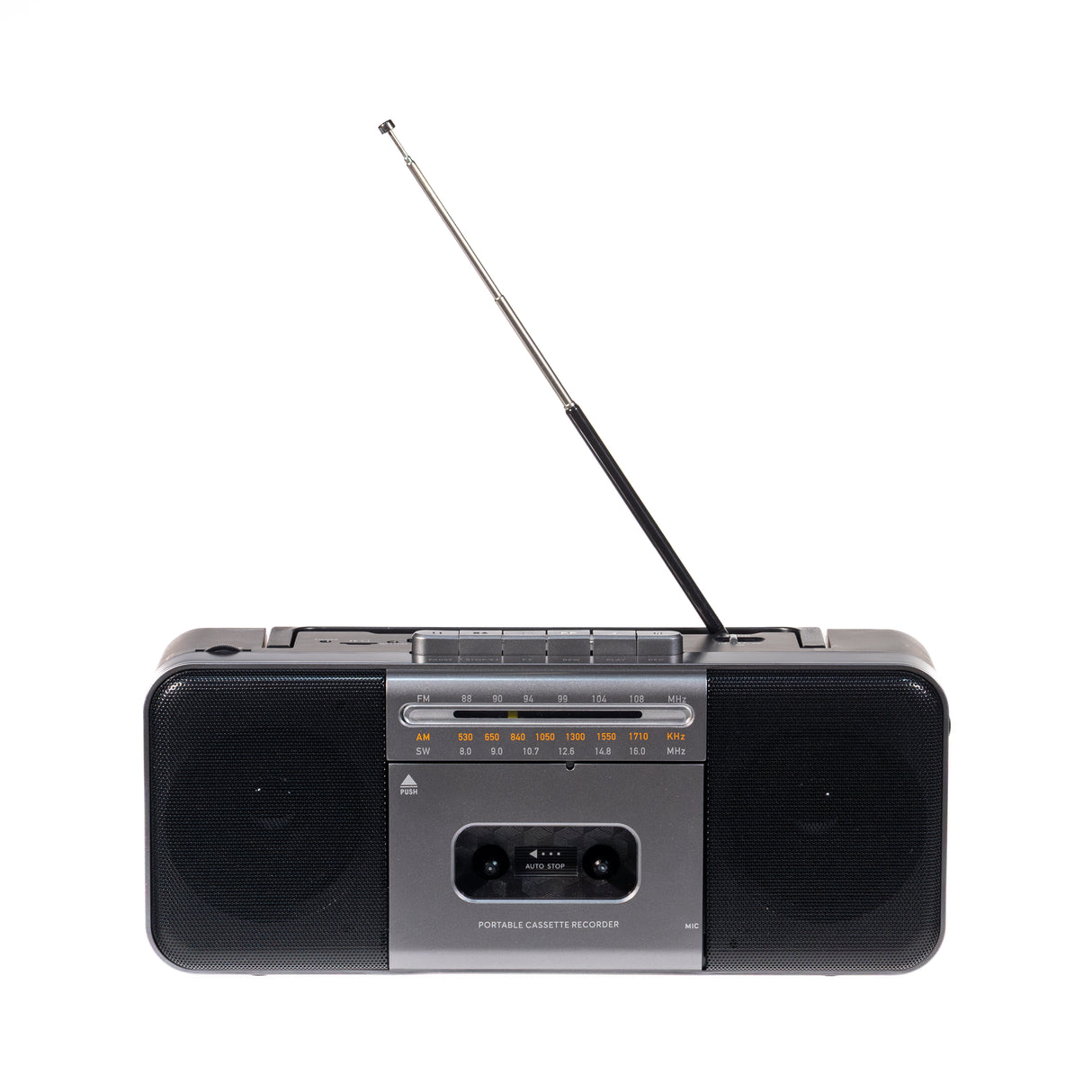 Studio 57 - Kassettenabspieler m. FM & Bluetooth, Grau + Kassette