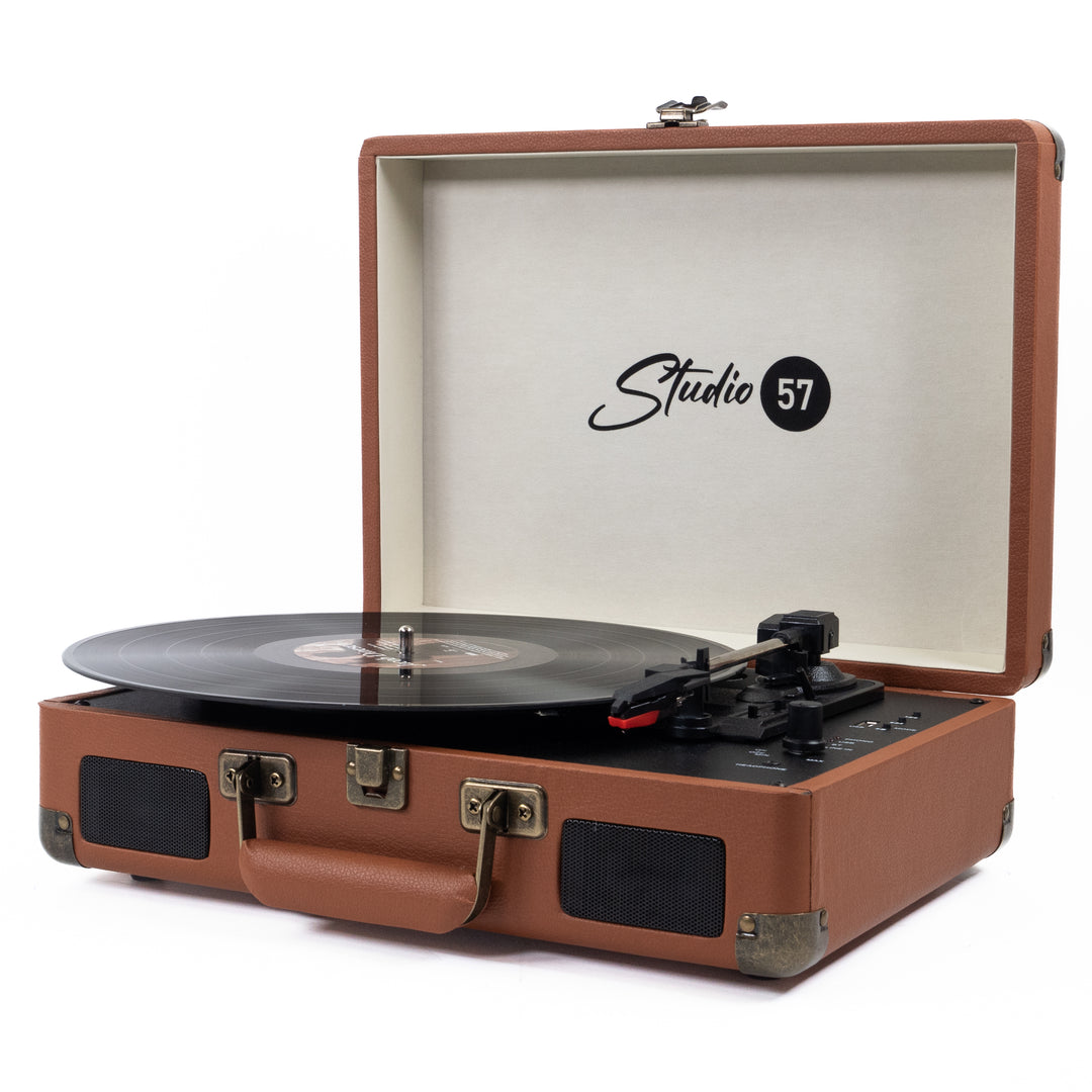 Studio 57 Dolly Plattenspieler (Braun) Bundle