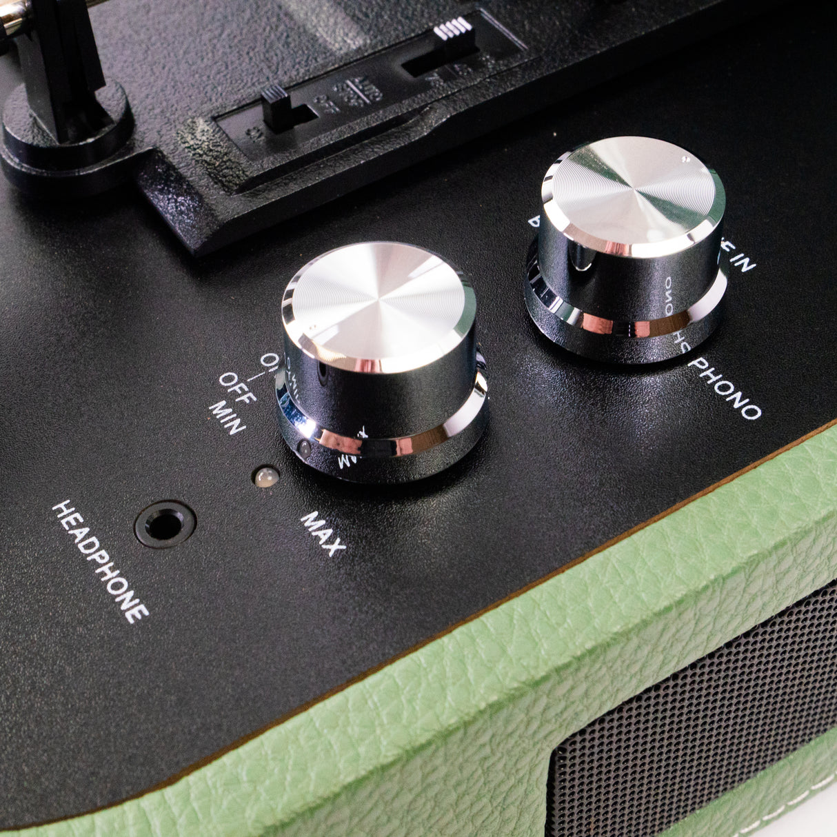 Studio 57 Mellow Plattenspieler mit LP-Ständer (Grün)