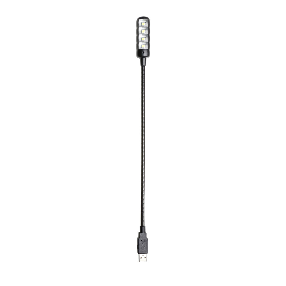 Adam Hall Stands SLED 1 ULTRA USB C - Schwanenhalslampe, USB-Stecker, 4 COB-LEDs und optionale Farben