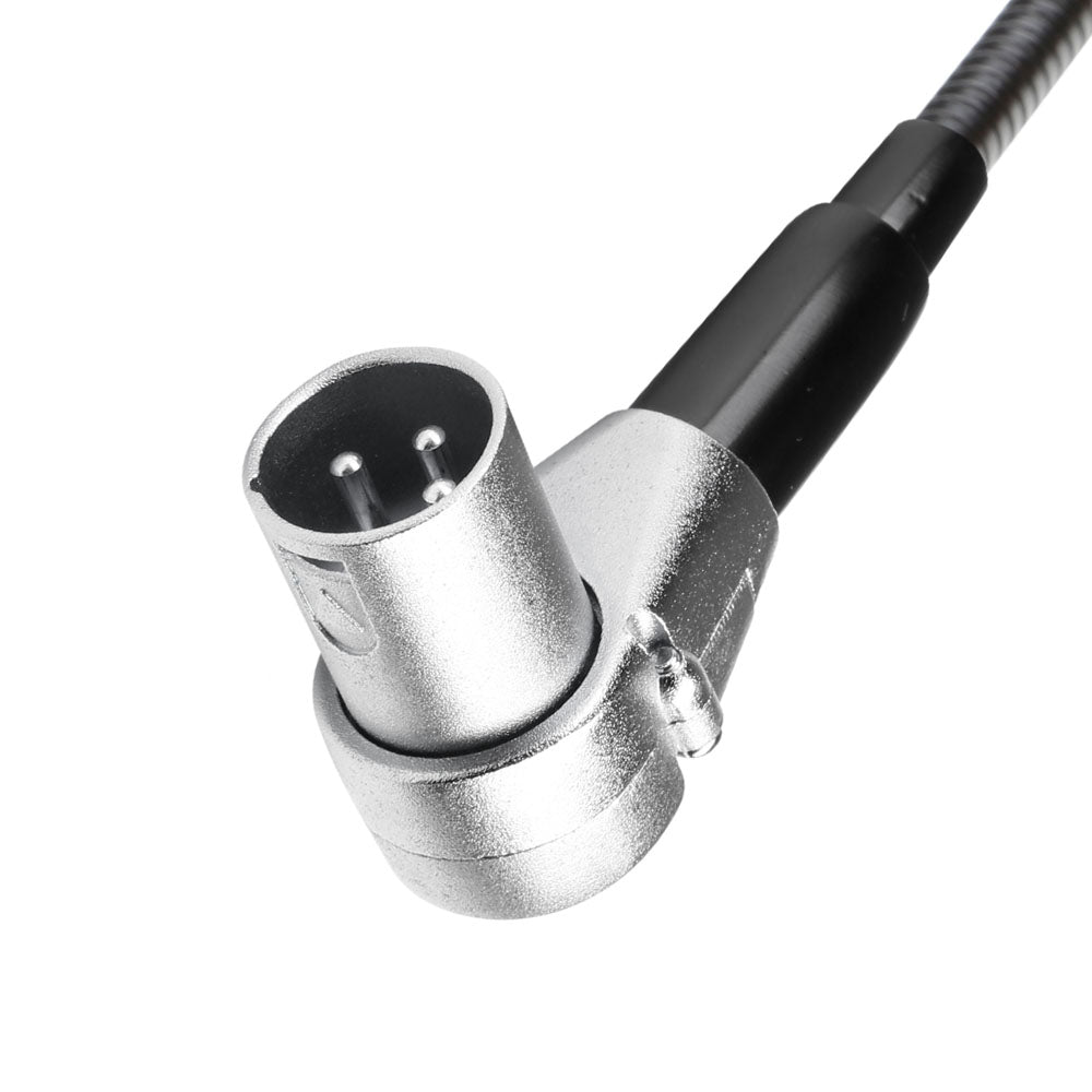 Adam Hall Stands SLED 1 ULTRA XLR 3 A - Abgewinkelte 3-polige XLR-Schwanenhalslampe mit 4 COB-LEDs