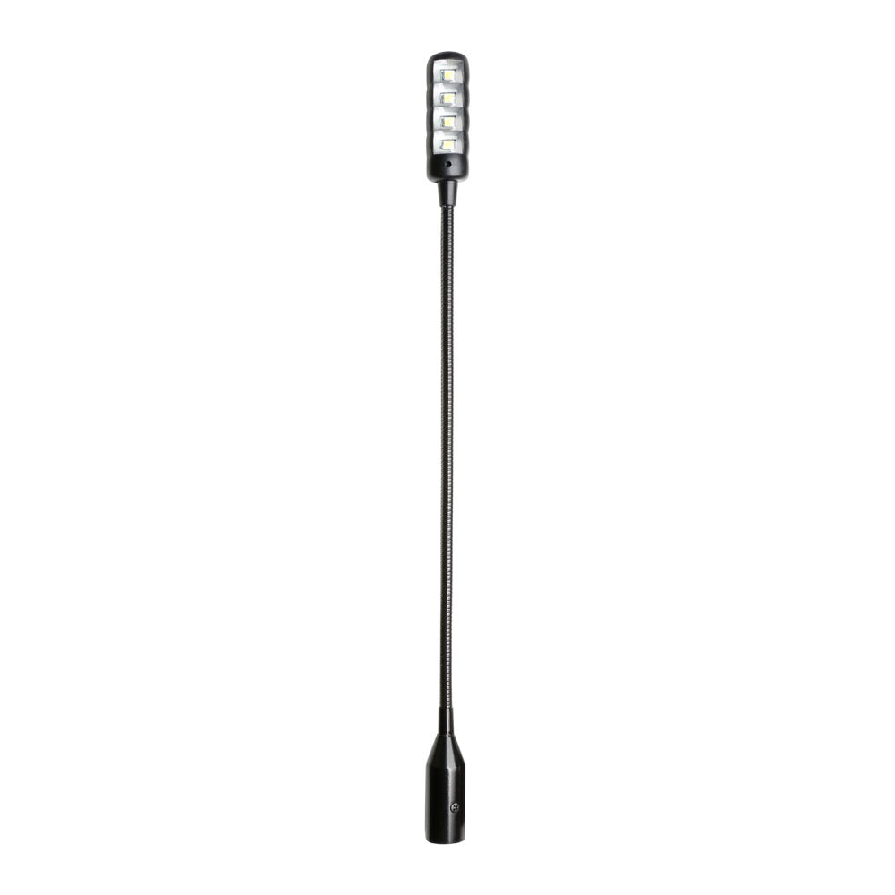 Adam Hall Stands SLED 1 ULTRA XLR 3 - 3-polige XLR-Schwanenhalslampe mit 4 COB-LEDs