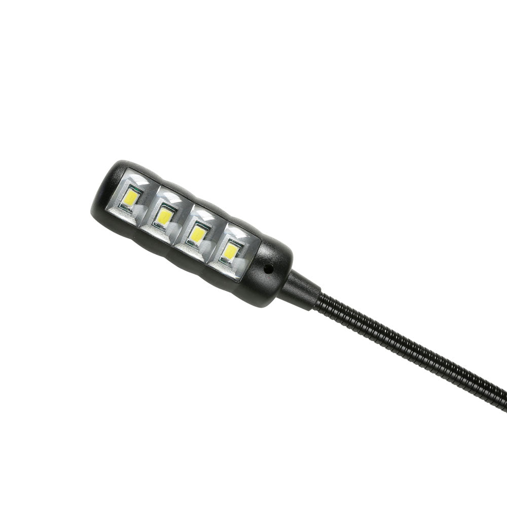 Adam Hall Stands SLED 1 ULTRA XLR 4 - 4-polige XLR-Schwanenhalslampe mit 4 COB-LEDs