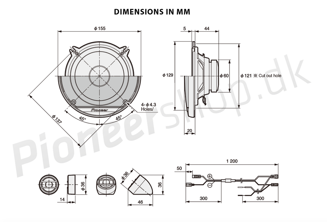 Pioneer TS-G130C Autolautsprechersystem (13cm, 5,25")