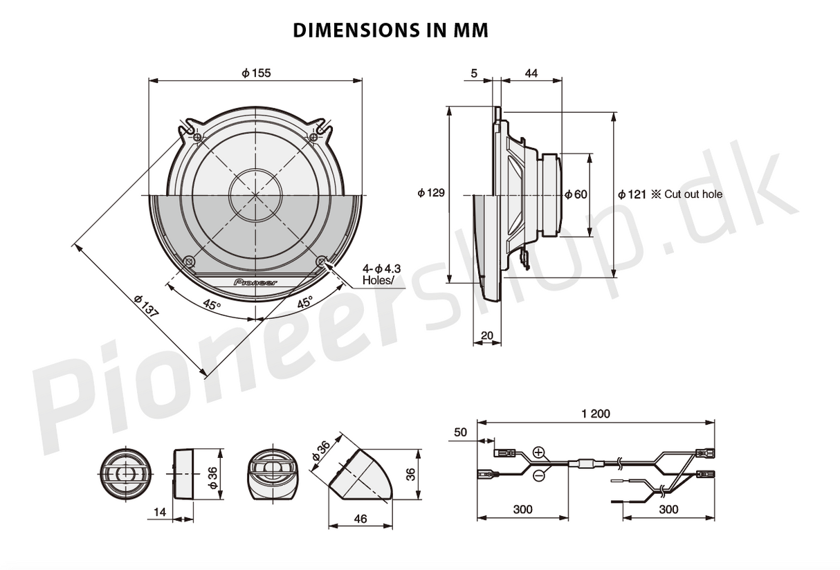Pioneer TS-G130C Autolautsprechersystem (13cm, 5,25")