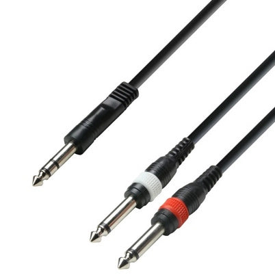 3 Star Y-Splitkabel Stereo zu 2x Mono Klinke (6m)