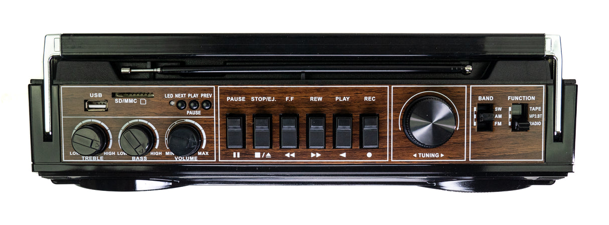 Studio 57 - Kassettenabspieler m. FM & Bluetooth, Black + Kassette