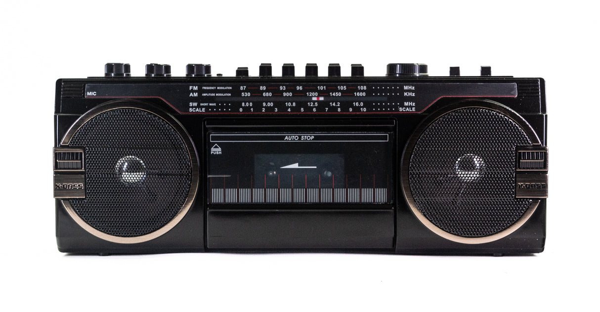 Studio 57 - Kassettenabspieler m. FM & Bluetooth, Black + Kassette