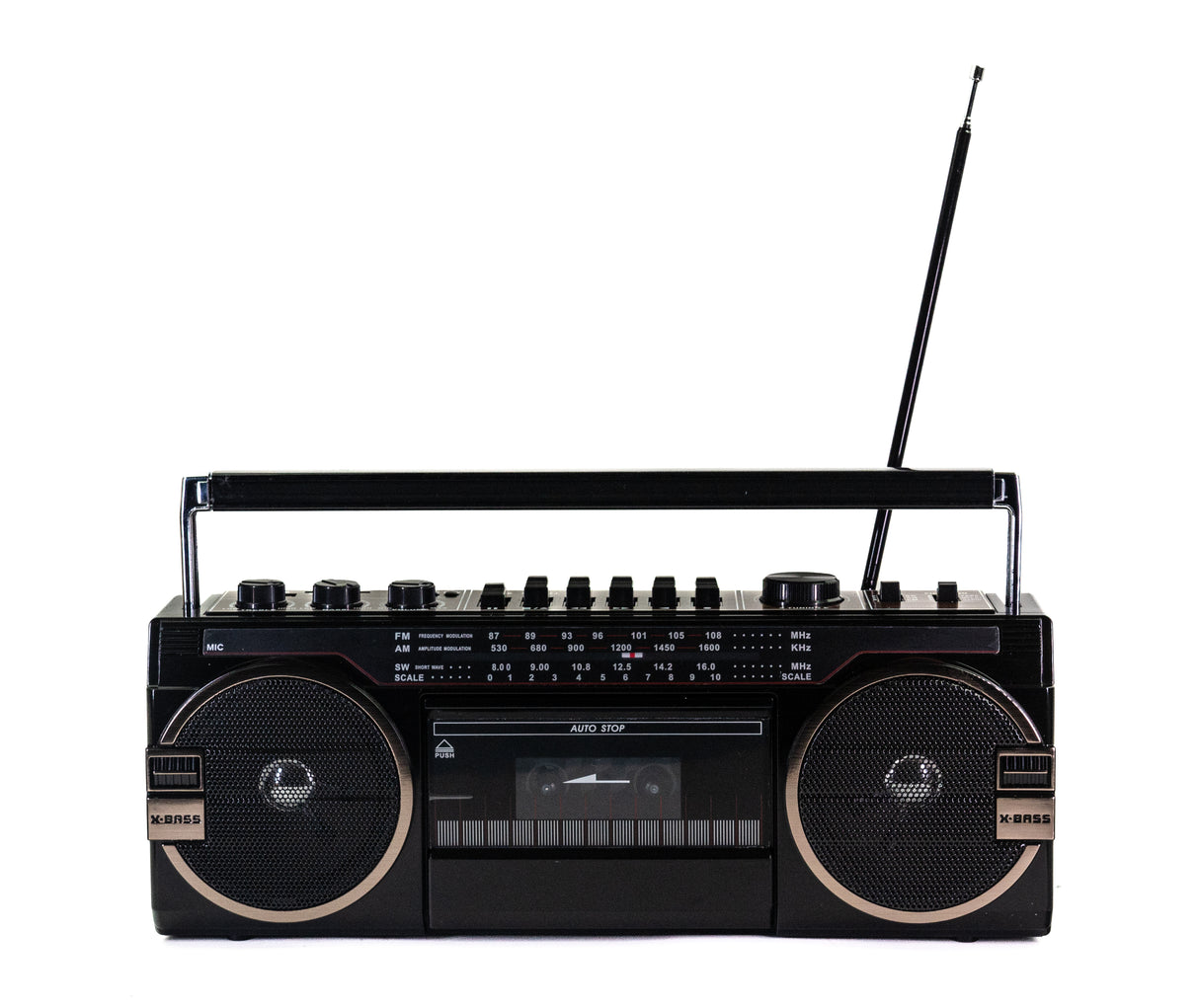 Studio 57 - Kassettenabspieler m. FM & Bluetooth, Black + Kassette