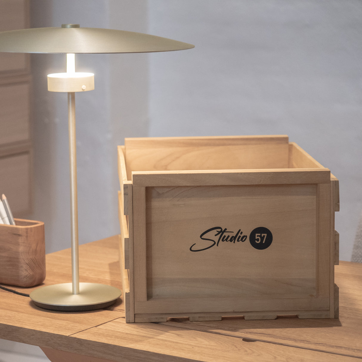 Studio 57 Vinyl-Schallplattenaufbewahrungsbox (Holz)