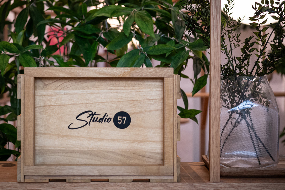 Studio 57 Vinyl-Schallplattenaufbewahrungsbox (Holz)