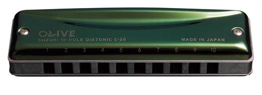 Suzuki Olive C-20 diatonische Harmonikas. Ton: Bb