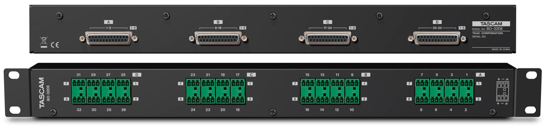 Tascam Breakout box 32 Euroblock auf 4 SUB-D25