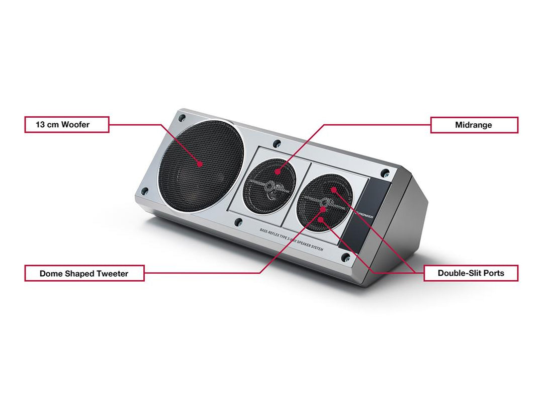 Pioneer TS-X40SXT Retro-3-Wege-Hutablagenlautsprecher – 100 W max., 13 cm