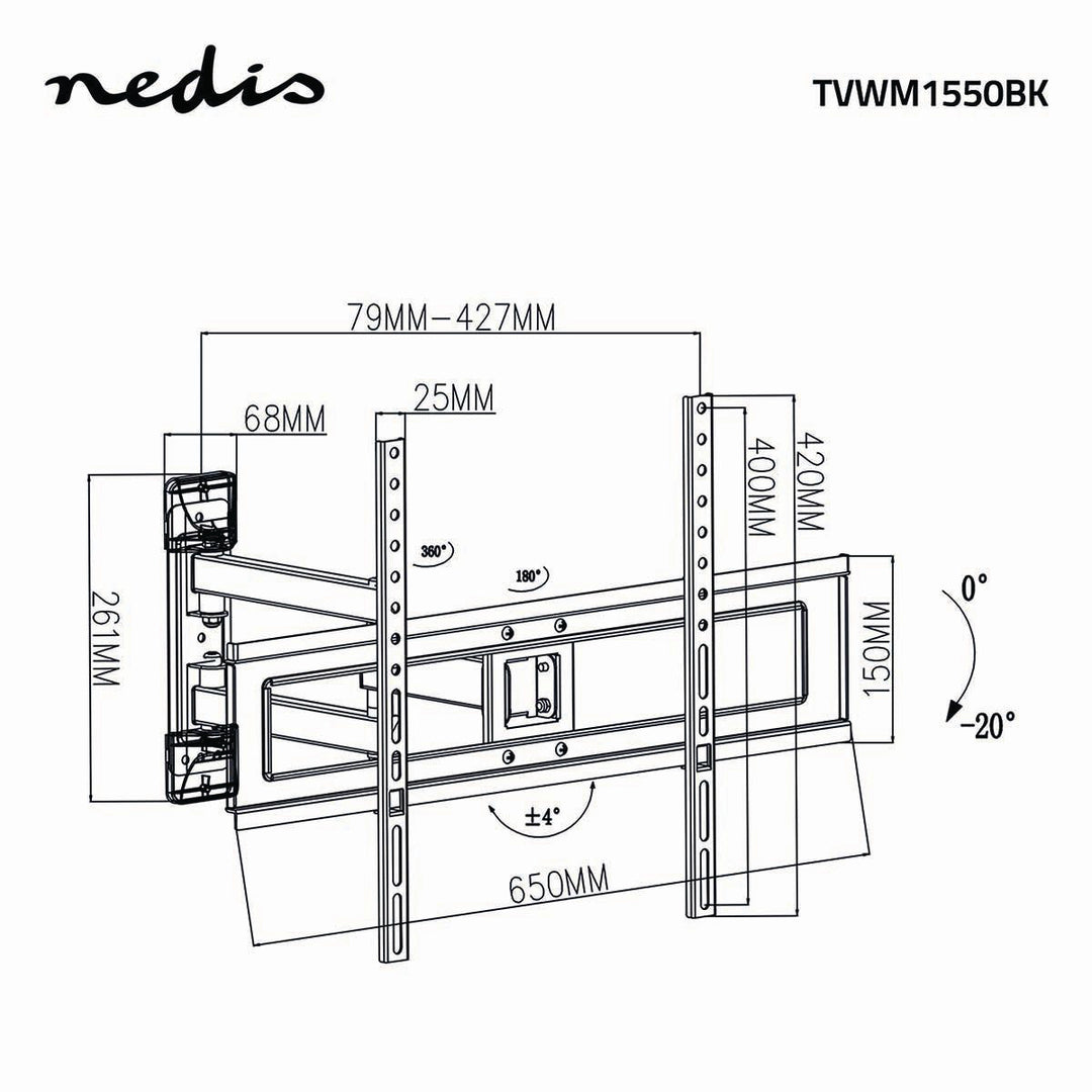 TV Halterung Voll Beweglich (37-70", 25kg)