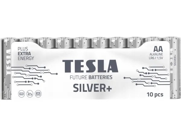 Tesla Silver+ AA Alkaline-Batterien (10 Stück)