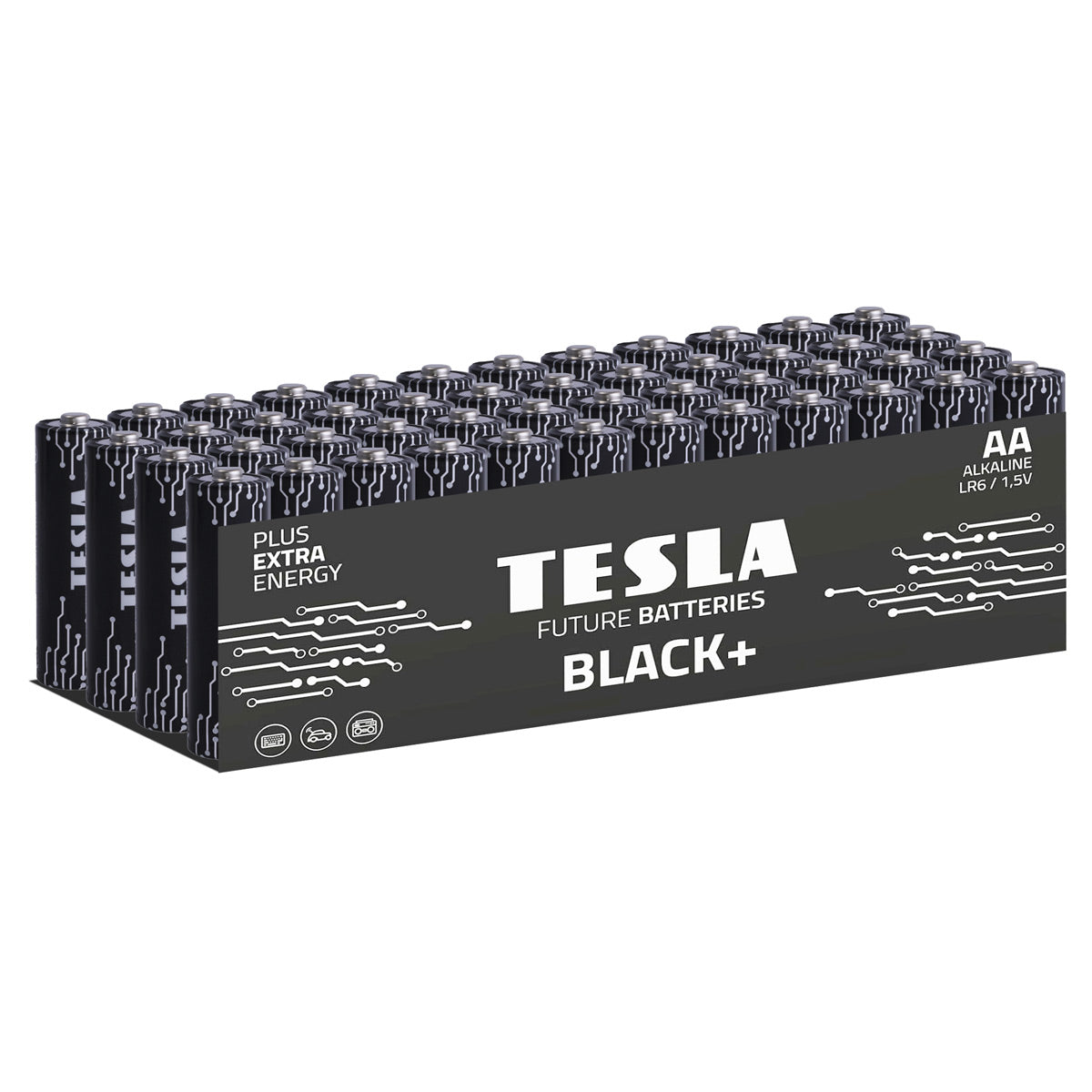Tesla Black+ AA Batterien (48 Stück)