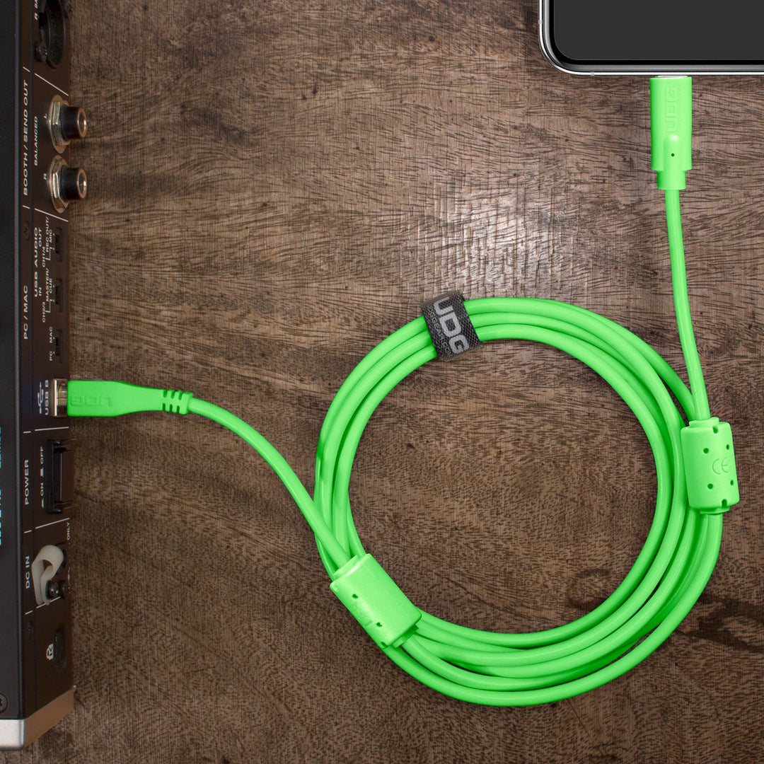 UDG Ultimate Audio Cable USB 2.0 C-B Grün Straight 1,5 m
