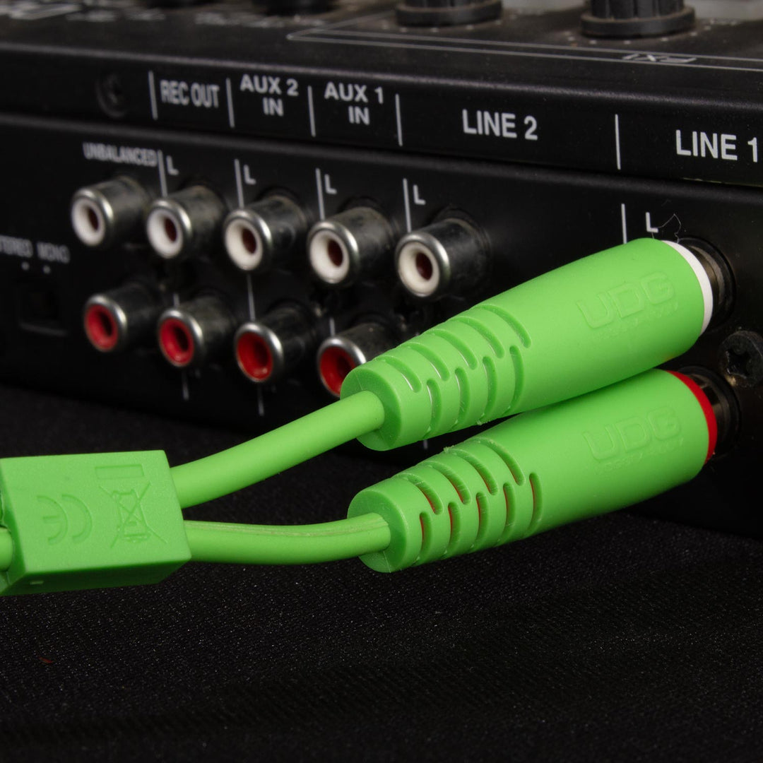 UDG Ultimate Audio Cable Set RCA - RCA Grün Straight 3 m