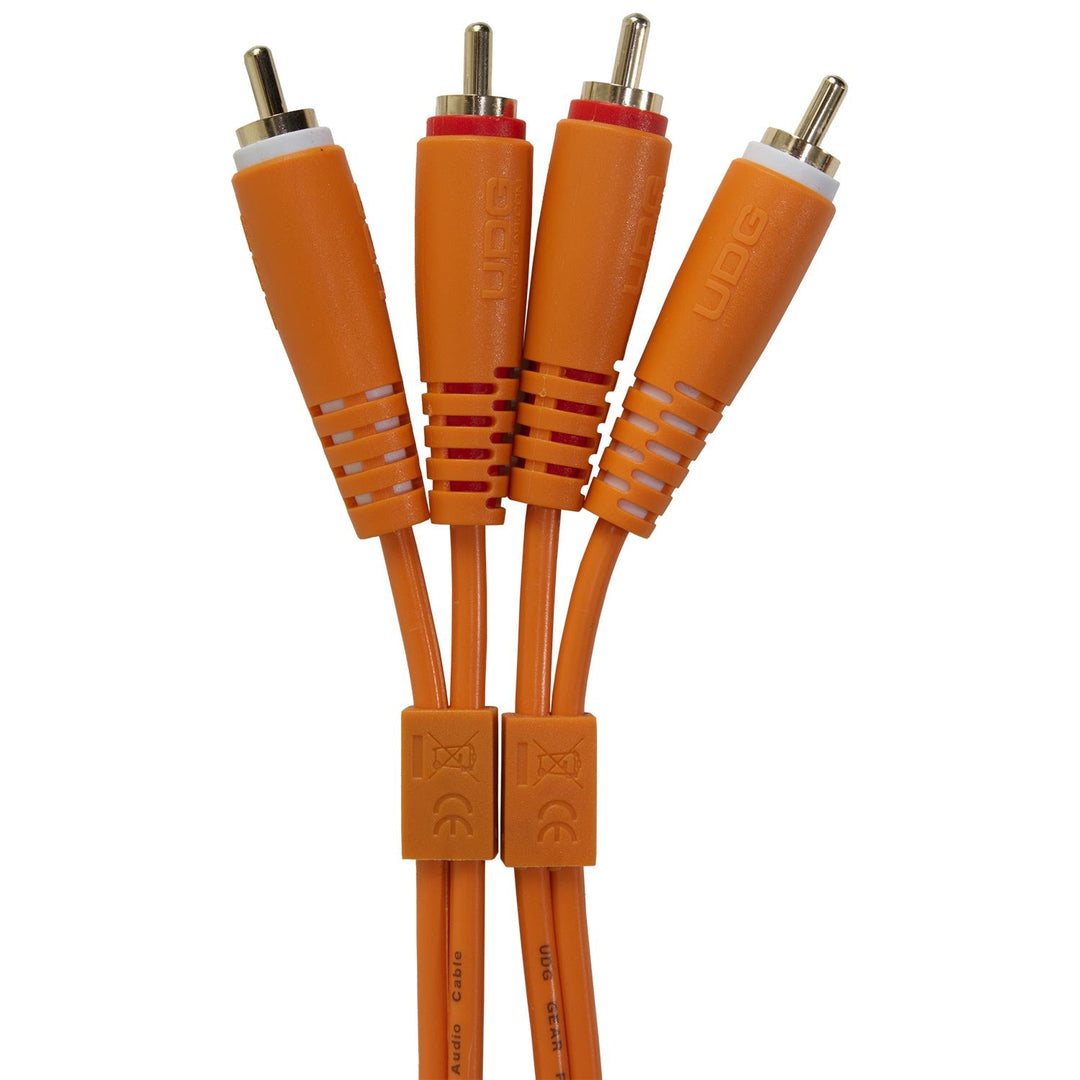 UDG Ultimate Audio Cable Set RCA - RCA Orange Straight 1,5 m
