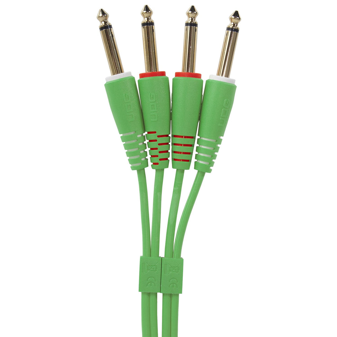 UDG Ultimate Audio Cable Set 1/4'' Jack-1/4'' Jack Grün Gerade 3m