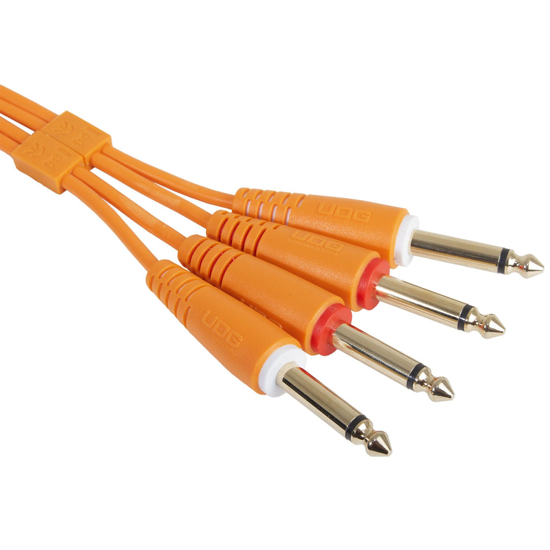 UDG Ultimate Audio Cable Set 1/4'' Jack-1/4'' Jack Orange Gerade 3m