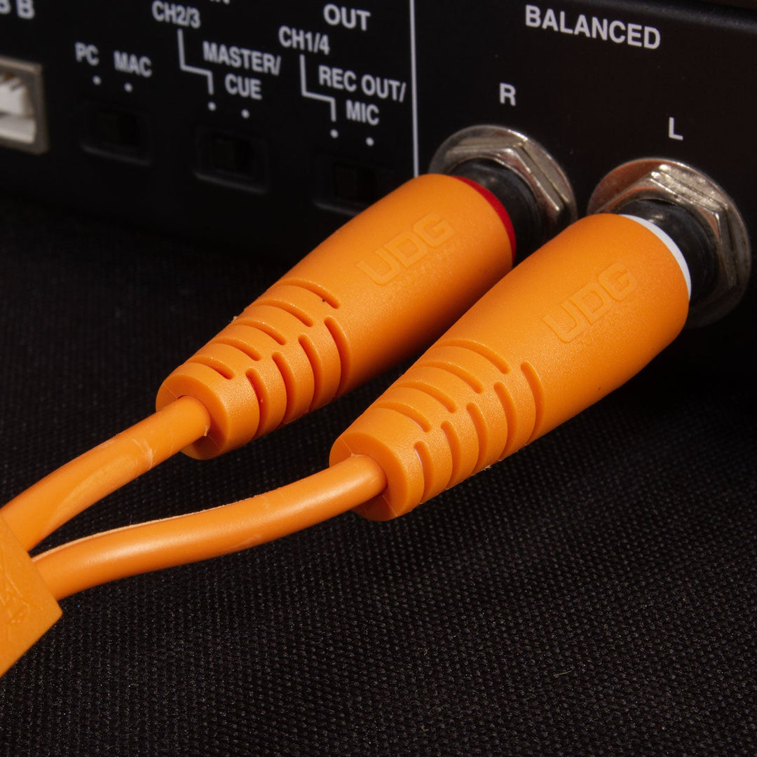 UDG Ultimate Audio Cable Set 1/4'' Jack-1/4'' Jack Orange Gerade 3m