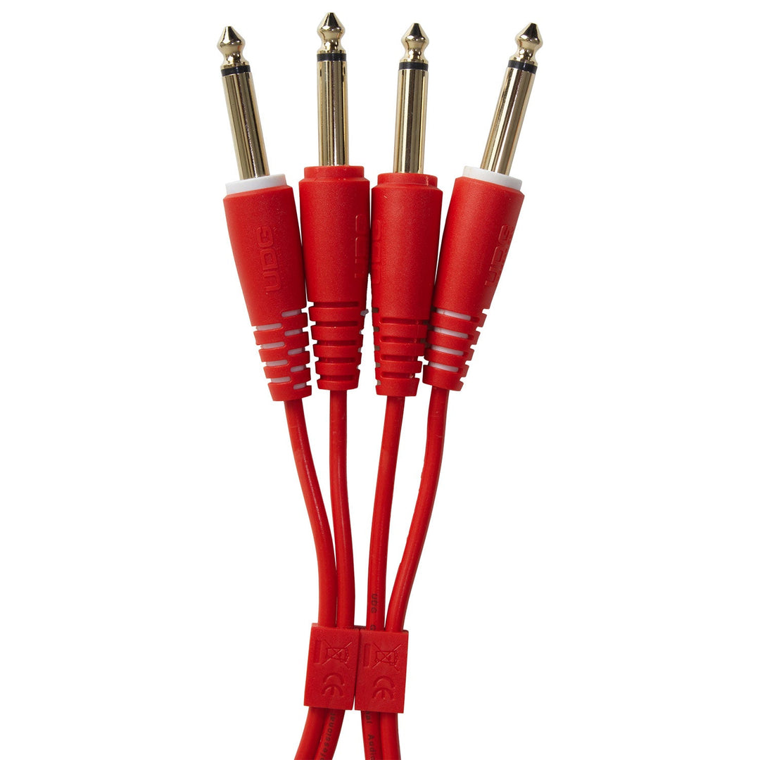 UDG Ultimate Audio Cable Set 1/4'' Jack-1/4'' Jack Rot Gerade 3m