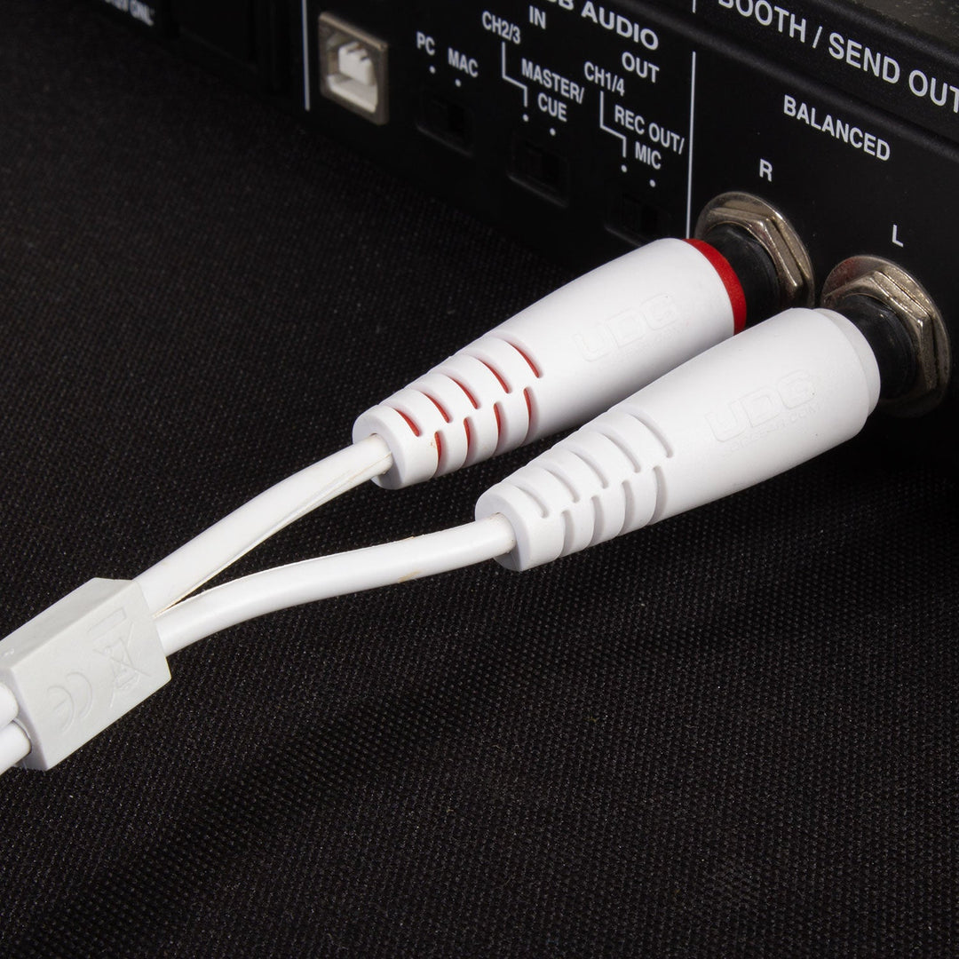 UDG Ultimate Audio Cable Set 1/4'' Jack-1/4'' Jack Weiß Gerade 1,5m