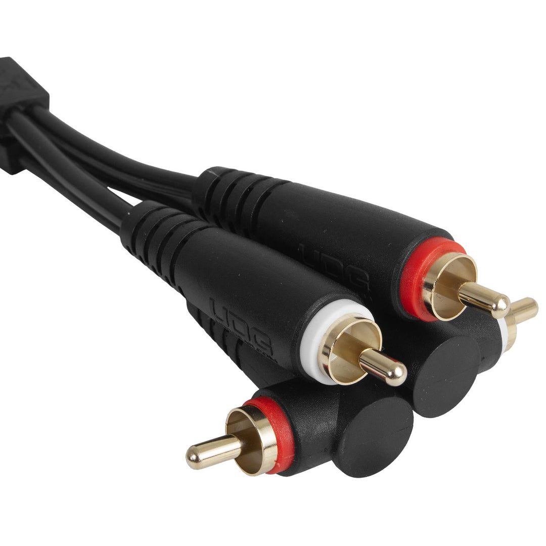 UDG Ultimate Audio Cable Set RCA Straight-RCA Angled Schwarz 3 m