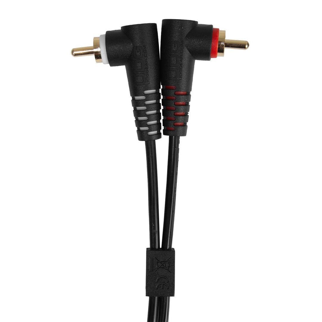 UDG Ultimate Audio Cable Set RCA Straight-RCA Angled Schwarz 3 m
