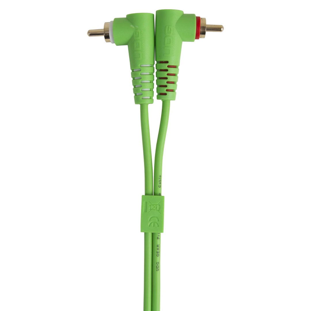 UDG Ultimate Audio Cable Set RCA Straight-RCA Angled Grün 3 m