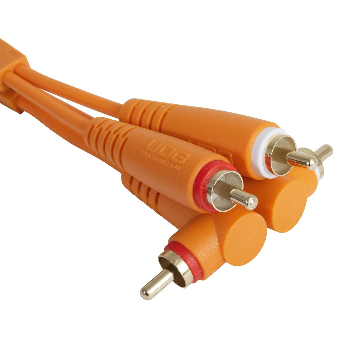 UDG Ultimate Audio Cable Set RCA Gerade-RCA Abgewinkelt Orange 3m