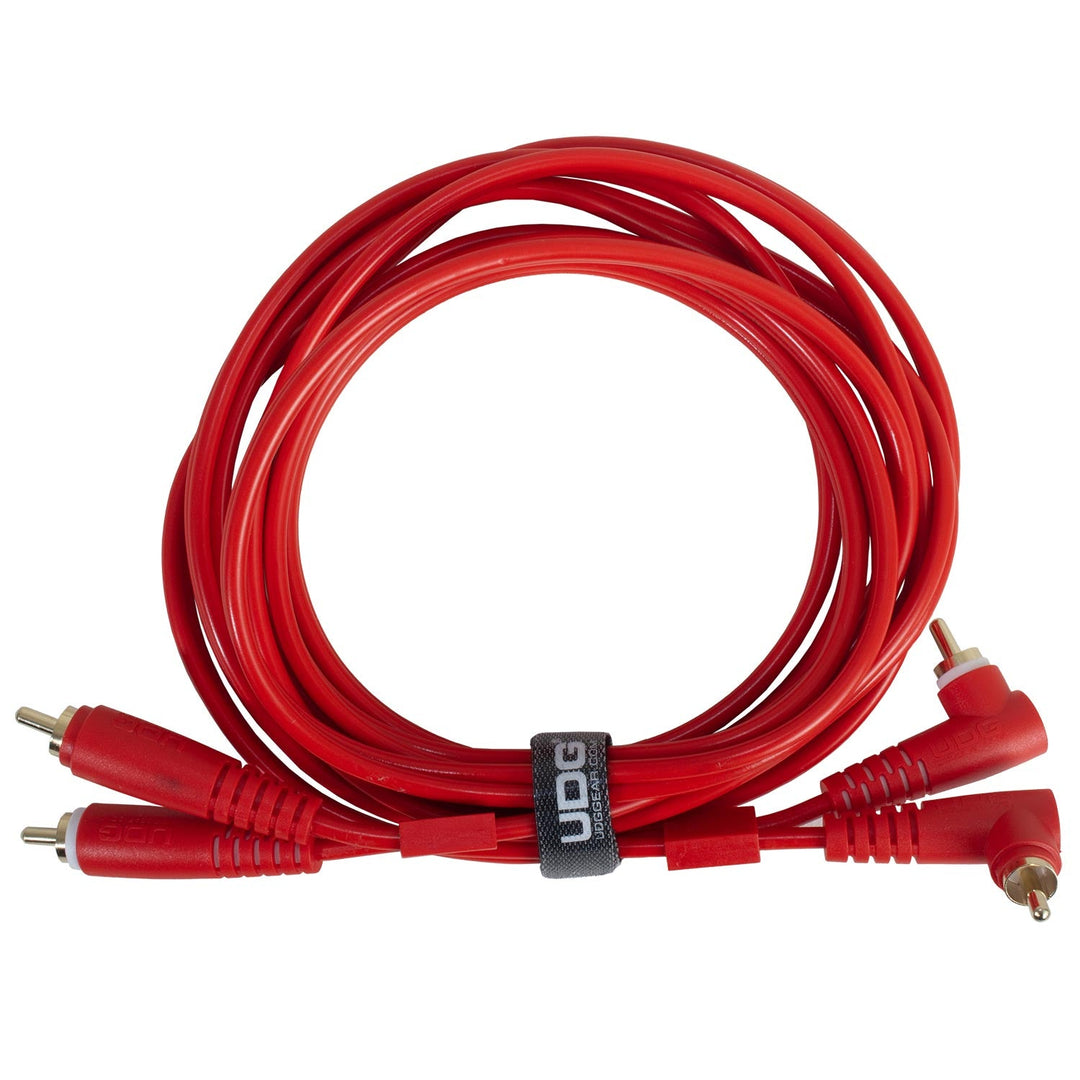 UDG Ultimate Audio Cable Set RCA Straight-RCA Angled Rot 3 m