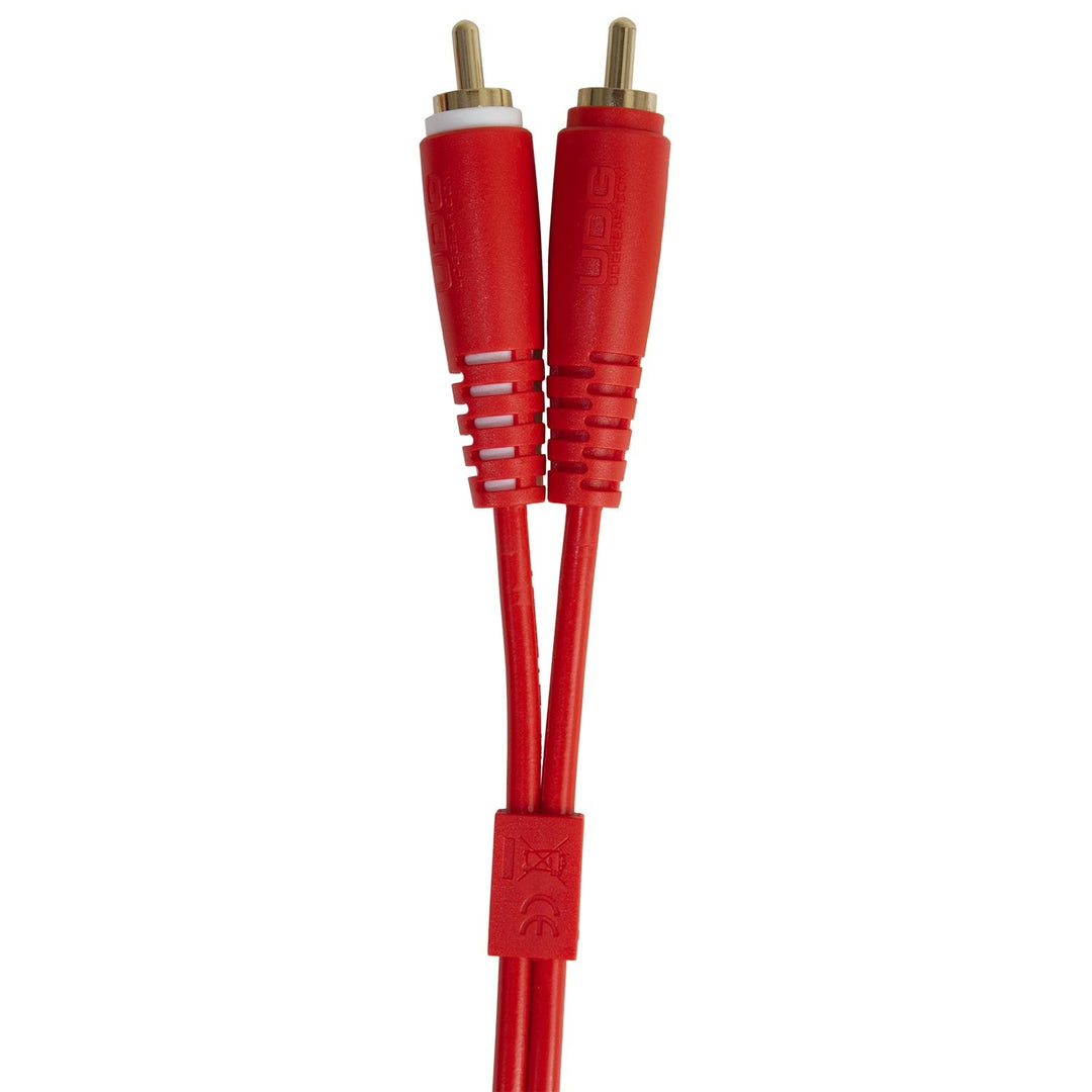 UDG Ultimate Audio Cable Set RCA Straight-RCA Angled Rot 3 m