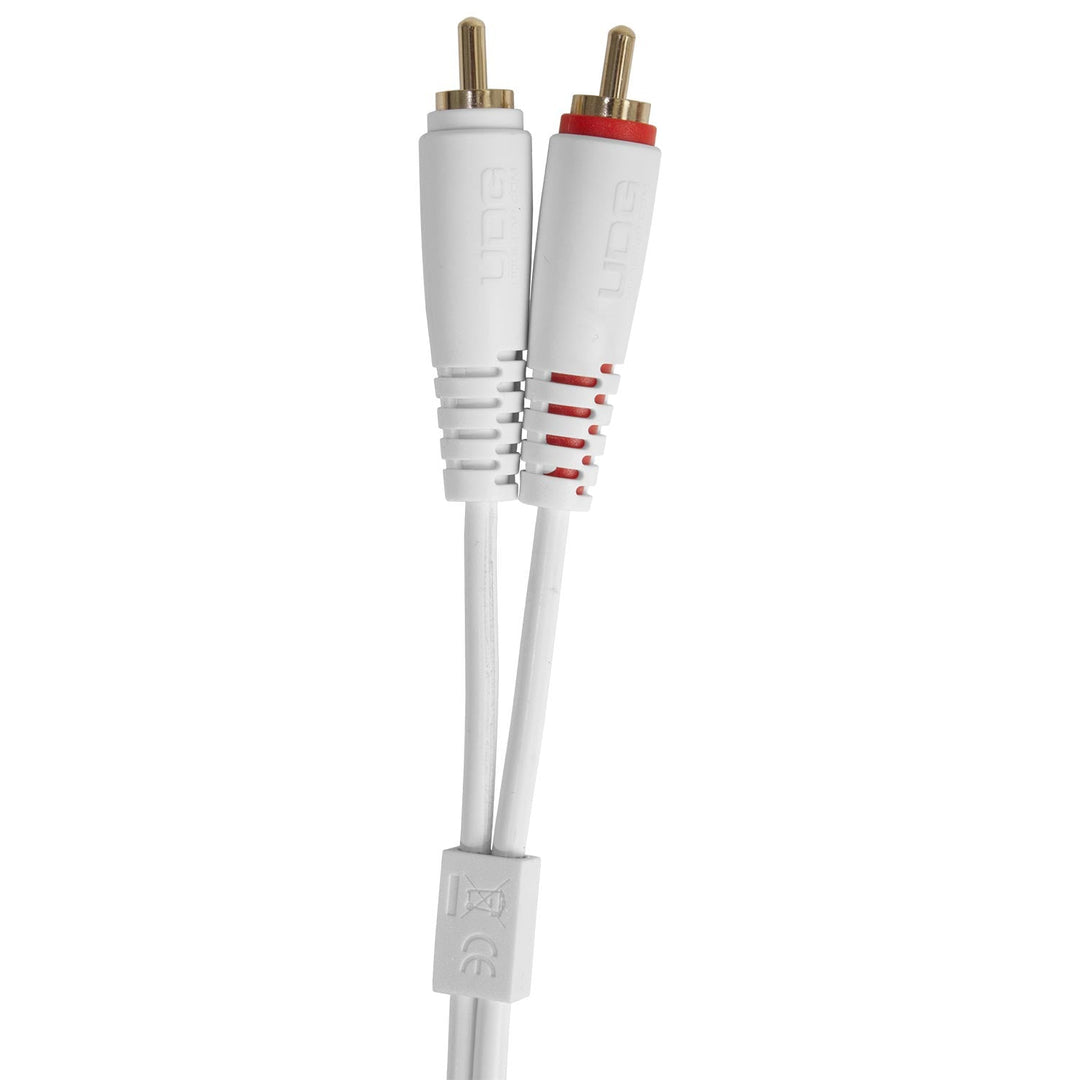 UDG Ultimate Audio Cable Set RCA Gerade-RCA Abgewinkelt Weiß 3m