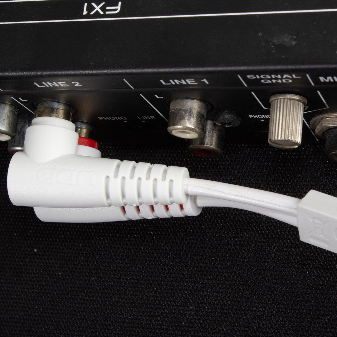 UDG Ultimate Audio Cable Set RCA Gerade-RCA Abgewinkelt Weiß 3m