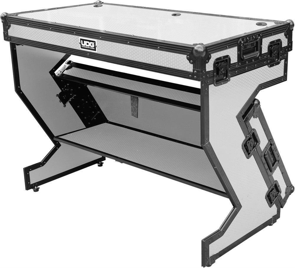 UDG Ultimate Flight Case Portable Z-Style DJ Table Weiß Plus (Wheels)
