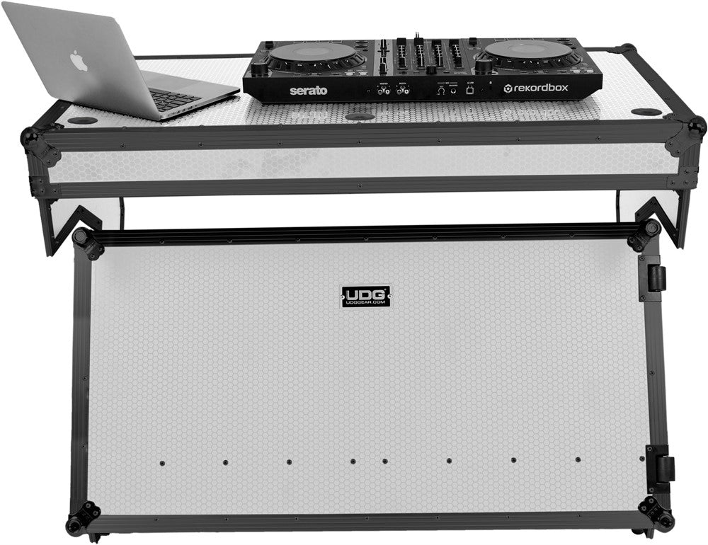 UDG Ultimate Flight Case Portable Z-Style DJ Table Weiß Plus (Wheels)